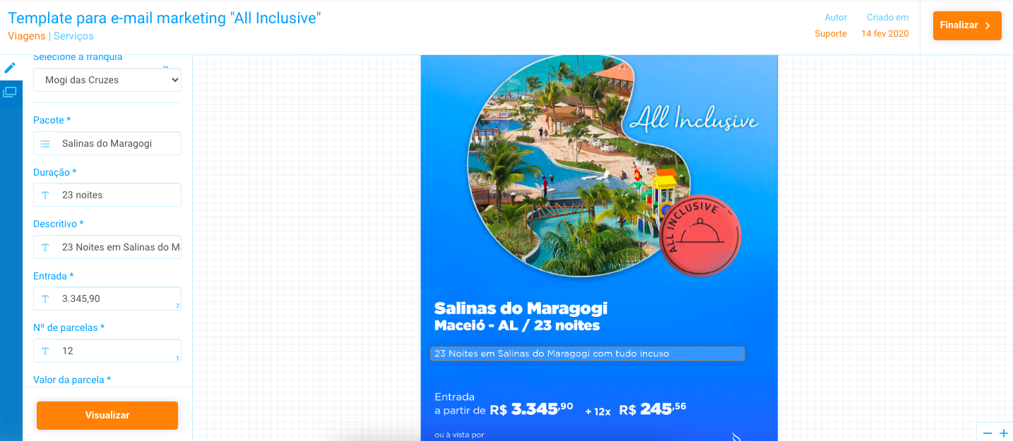 Segunda tela do Brand